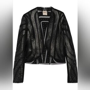 Haute Hippie Leather Mesh Stud Leather Jacket Size M